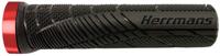 Herrmans handvatten Shark Density 130 mm zwart/rood per set - thumbnail