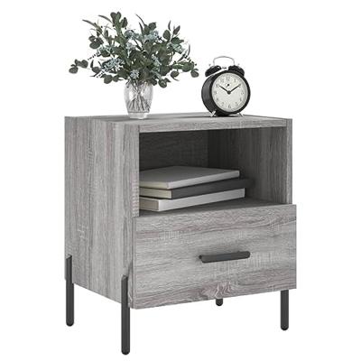 Nachtkastjes 2 st 40x35x47,5 cm bewerkt hout grijs sonoma eiken Nachtkastjes 2 st 40x35x47,5 cm bewerkt hout grijs sonoma eiken