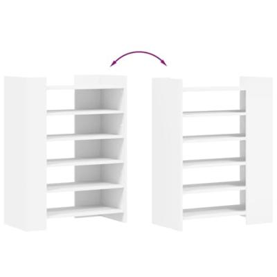 VidaXL Schoenenkast 74,5x37,5x100 cm bewerkt hout wit VidaXL Schoenenkast 74,5x37,5x100 cm bewerkt hout wit