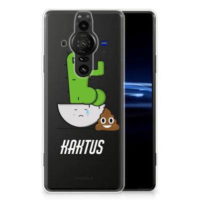 Sony Xperia Pro-I Telefoonhoesje met Naam Cactus Poo