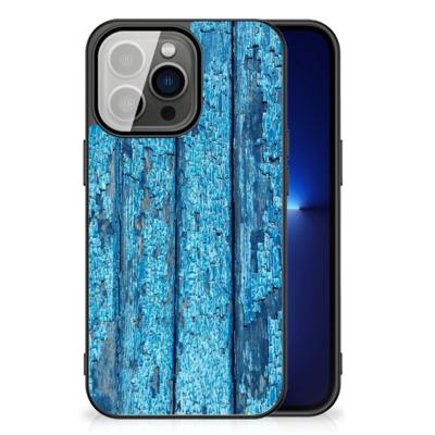 iPhone 13 Pro Houten Print Telefoonhoesje Wood Blue