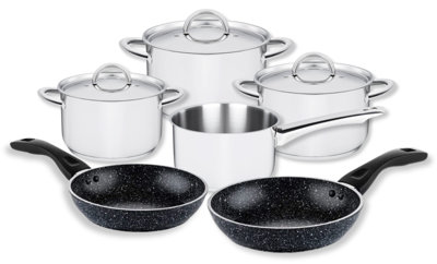 Sola Pannenset Blizz + Westinghouse Koekenpannenset Marble - 6 Delig