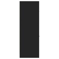 Apothekerskast 40x41x118 cm bewerkt hout zwart - thumbnail