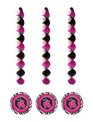 Spiraalhangers Sweet 16 - 3 stuks