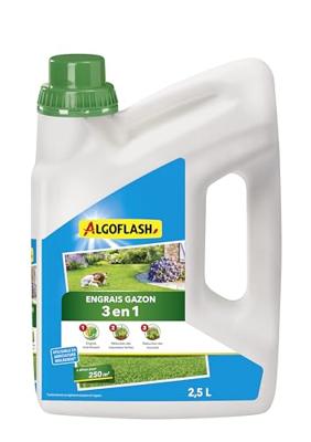 Gazonmeststof - ALGOFLASH - 3-in-1 vloeibare gazonmeststof - geconcentreerd - 2,5 L