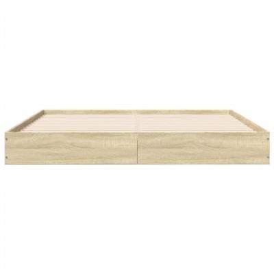 Bedframe zonder matras hout sonoma eikenkleurig 140x200 cm