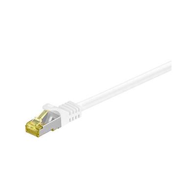 Goobay 91089 RJ45-kabel, S/FTP (PiMF), met kat. 7 kabels, wit, 0,25 m lengte