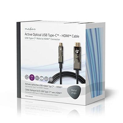 Nedis Actieve Optische USB-Kabel | USB-C Male | HDMI | 30 m | 1 stuks - CCBG6410BK300 CCBG6410BK300 Nedis Actieve Optische USB-Kabel | USB-C Male | HDMI | 30 m | 1 stuks - CCBG6410BK300 CCBG6410BK300
