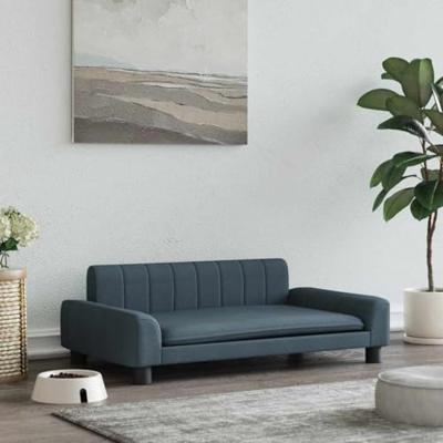 VidaXL Hondenmand 90x53x30 cm stof donkergrijs
