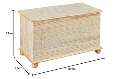 Opbergkist Emel - naturel - 53x89x47 cm