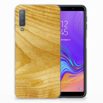 Samsung Galaxy A7 (2018) | Bumper Hoesje | Licht Hout