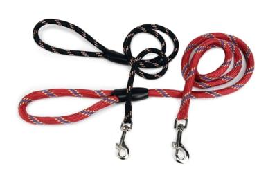 Hondenriem van rond nylon 100cm x 8mm zwart Hondenriem van rond nylon 100cm x 8mm zwart