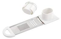 Metaltex Duetto Rasp voor Knoflook en Muskaatnoot RVS/Wit - thumbnail