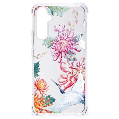 Samsung Galaxy A34 Case Anti-shock Bird Flowers Samsung Galaxy A34 Case Anti-shock Bird Flowers