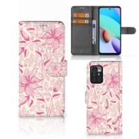 Xiaomi Redmi 10 Hoesje Pink Flowers - thumbnail