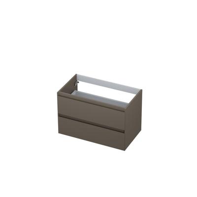 INK - Onderkast 2 Laden Greeploos Gelakt - 800x450x520 Mm - Mat Taupe