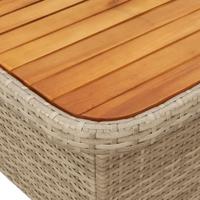 5-delige Tuinset met kussens poly rattan beige - thumbnail