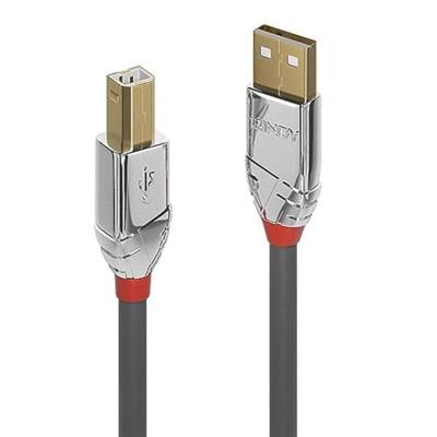 Lindy 5 m USB 2.0 printerkabel, USB-A naar USB-B-kabel, scanner/printerkabel voor HP, Canon, Dell, Epson, Brother, Cromo Line