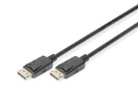 Digitus DB-340100-030-S DisplayPort-kabel DisplayPort Aansluitkabel DisplayPort-stekker, DisplayPort-stekker 3.00 m Zwart Vergulde steekcontacten, Folie - thumbnail