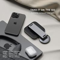 Satechi 2-in-1 inklapbaar Qi2 draadloze oplaad stand - Space Gray - thumbnail