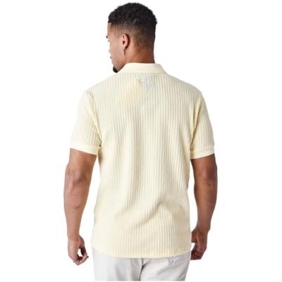 Project X Paris Preppy Texturé Polo Heren Geel - Maat S - Kleur: Geel | Soccerfanshop