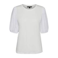VERO MODA CURVE top VMGLENN van biologisch katoen wit - thumbnail