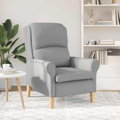 Fauteuil Lichtgrijs 76 x 94 x 102 cm Stof