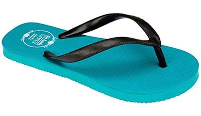 Waimea teenslippers junior print blauw aqua zwart maat 33