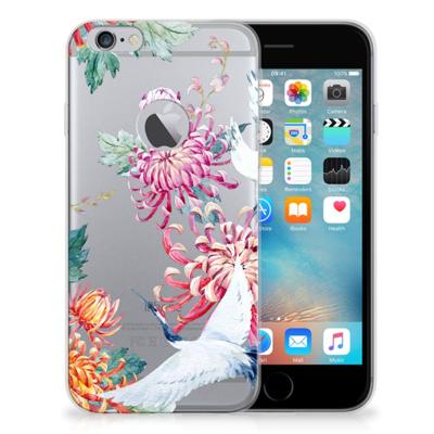 Apple iPhone 6 Plus | 6s Plus | TPU Hoesje | Bird Flowers
