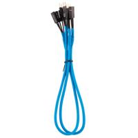 Corsair Premium verlengkabel voor voorpaneel, met ommanteling, blauw - thumbnail