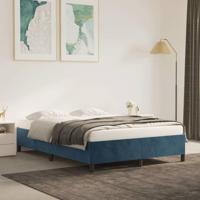 Bedframe zonder matras 140x200 cm fluweel donkerblauw - thumbnail