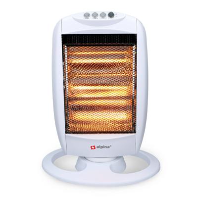 Alpina Elektrische Kachel 1200W Draagbare Halogeen Heater met 3 Warmtestanden 25x9x38 cm Wit