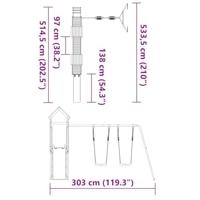 Speelhuis geïmpregneerd grenenhout - thumbnail