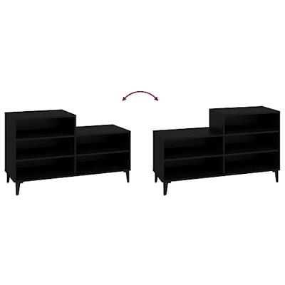 Schoenenkast 102x36x60 cm bewerkt hout zwart Schoenenkast 102x36x60 cm bewerkt hout zwart