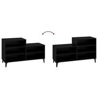 Schoenenkast 102x36x60 cm bewerkt hout zwart - thumbnail