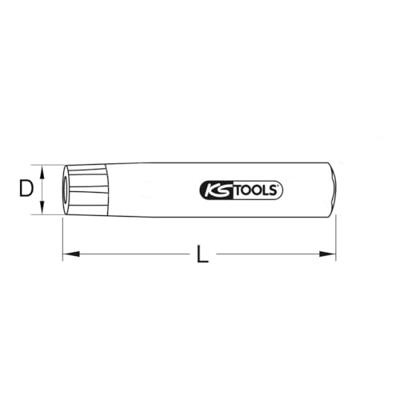 KS Tools 129.2317 Ronde gaten, 17 mm (Ø x l) 17 mm x 140 mm