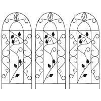 VidaXL Plantenklimrekken 3 st 40x100 cm ijzer zwart - thumbnail
