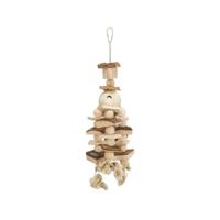 TRIXIE SPEELGOED AAN KETTING TOUW & KRALEN HOUT / KURK 35 CM 3 ST - thumbnail