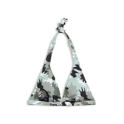 ESPRIT Women Beach halter bikinitop met all over print groen/zwart