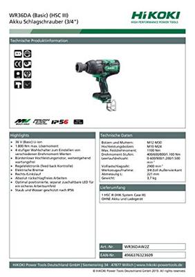 WR36DA W2Z ACCU MOERAANZETTER 3/4" MV-EX HSC