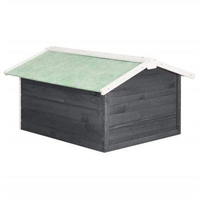 Overkapping voor grasmaaier 72x87x50 cm vurenhout grijs en wit