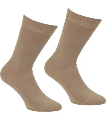 Boru Bamboo sokken - 1 paar - Hoge bamboe sokken, dames, heren - zwart, beige