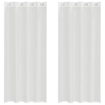 VidaXL Gordijnen voile met doorvoertules 2 st wit VidaXL Gordijnen voile met doorvoertules 2 st wit