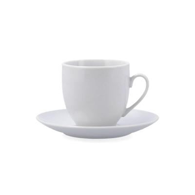 Kopje met schoteltje Quid New Renova Wit Keramisch 200 ml (6 Stuks)