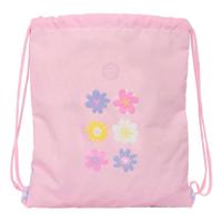 Rugtas met Koordjes Safta Bouquet Roze Lila 35 x 40 x 1 cm - thumbnail