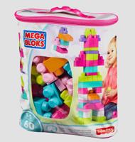 MEGABLOKS First Builders - Sac Medium Rose - 60 blokken - thumbnail