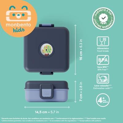 Kinderbrooddoos - MONBENTO - Inclusief bestek - BPA-vrij - Snacky Infinity Blue