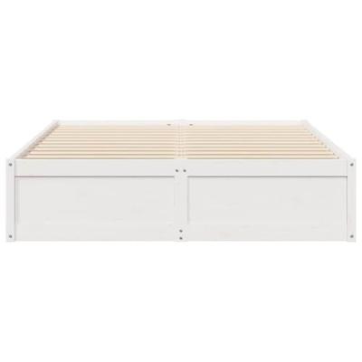 Bedframe zonder matras massief grenenhout wit 160x200 cm Bedframe zonder matras massief grenenhout wit 160x200 cm