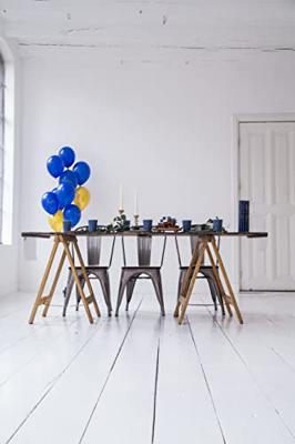 Ballonnen Set 25 Jaar Blauw Goud Premium - 12 Stuks