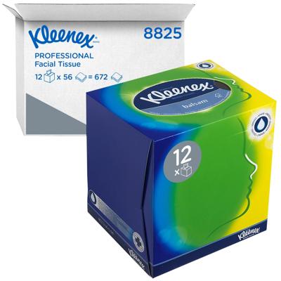Facial tissues kleenex kubus 3laags 56 vel wit | 12 stuks